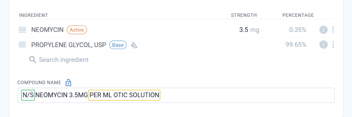 Compound Name Prefix Suffix