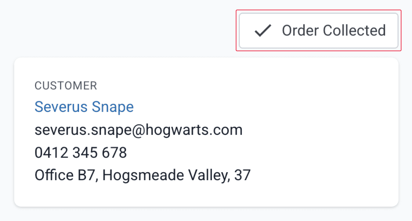 order collected