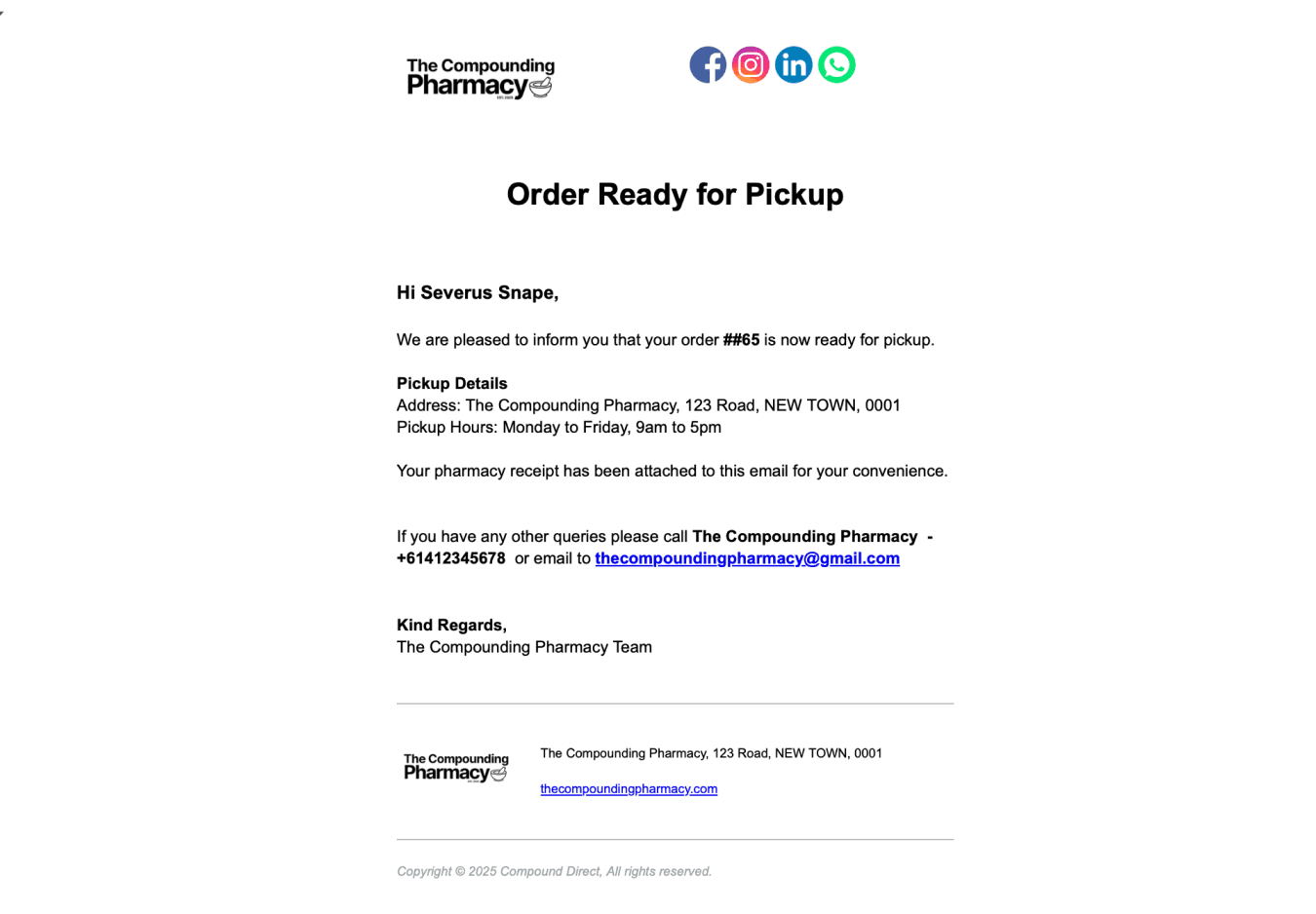email customer's pov