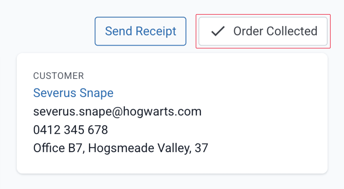 order collected