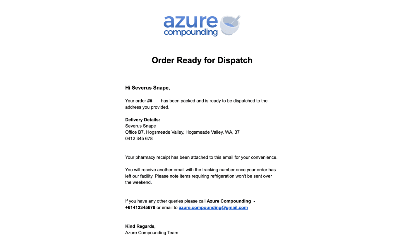 order fulfilled