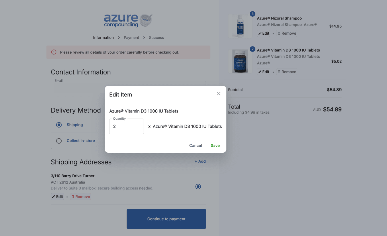 line items editable