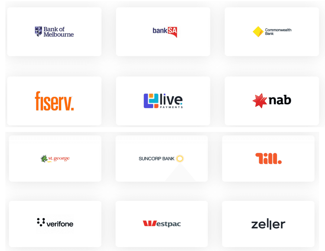 Banks options available for EFTPOS