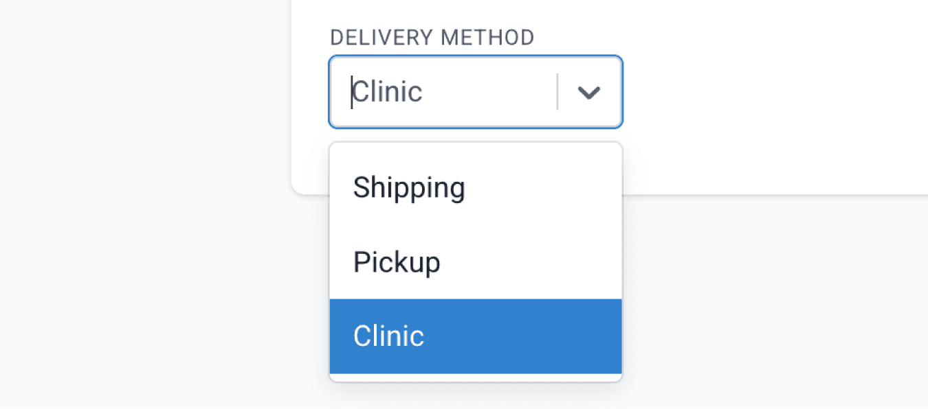 select clinic delivery method