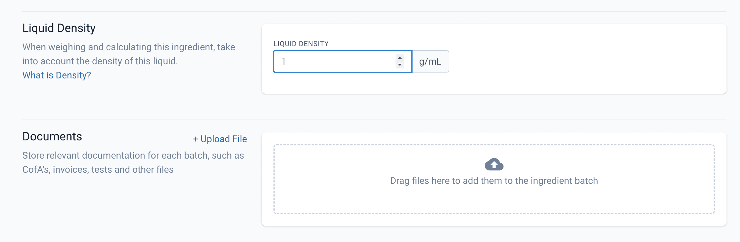 Liquid density section
