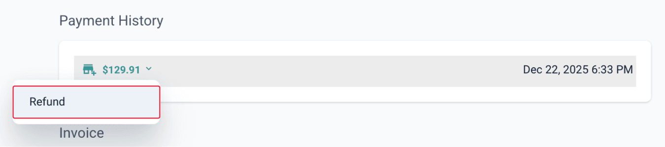 account refund button