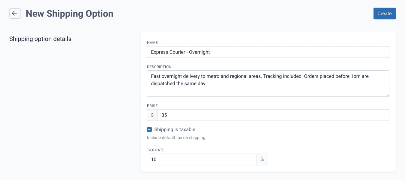 new shipping option