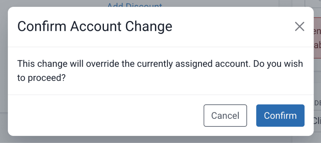 confirm account change