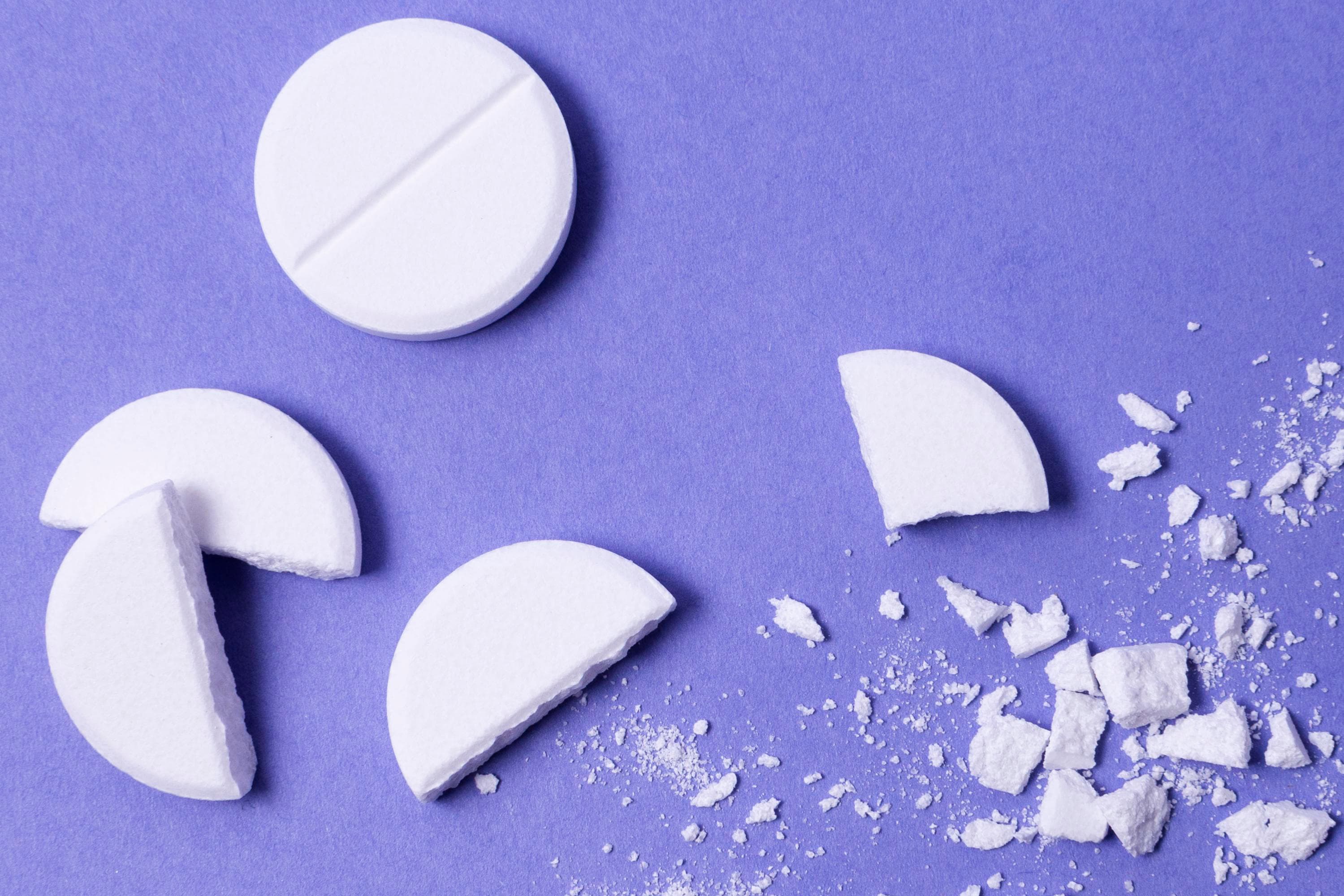 Crushed commercial medicine