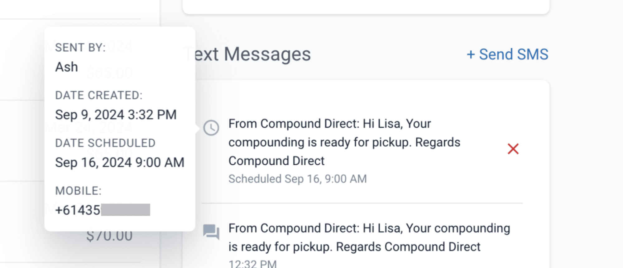 How to cancel a scheduled SMS