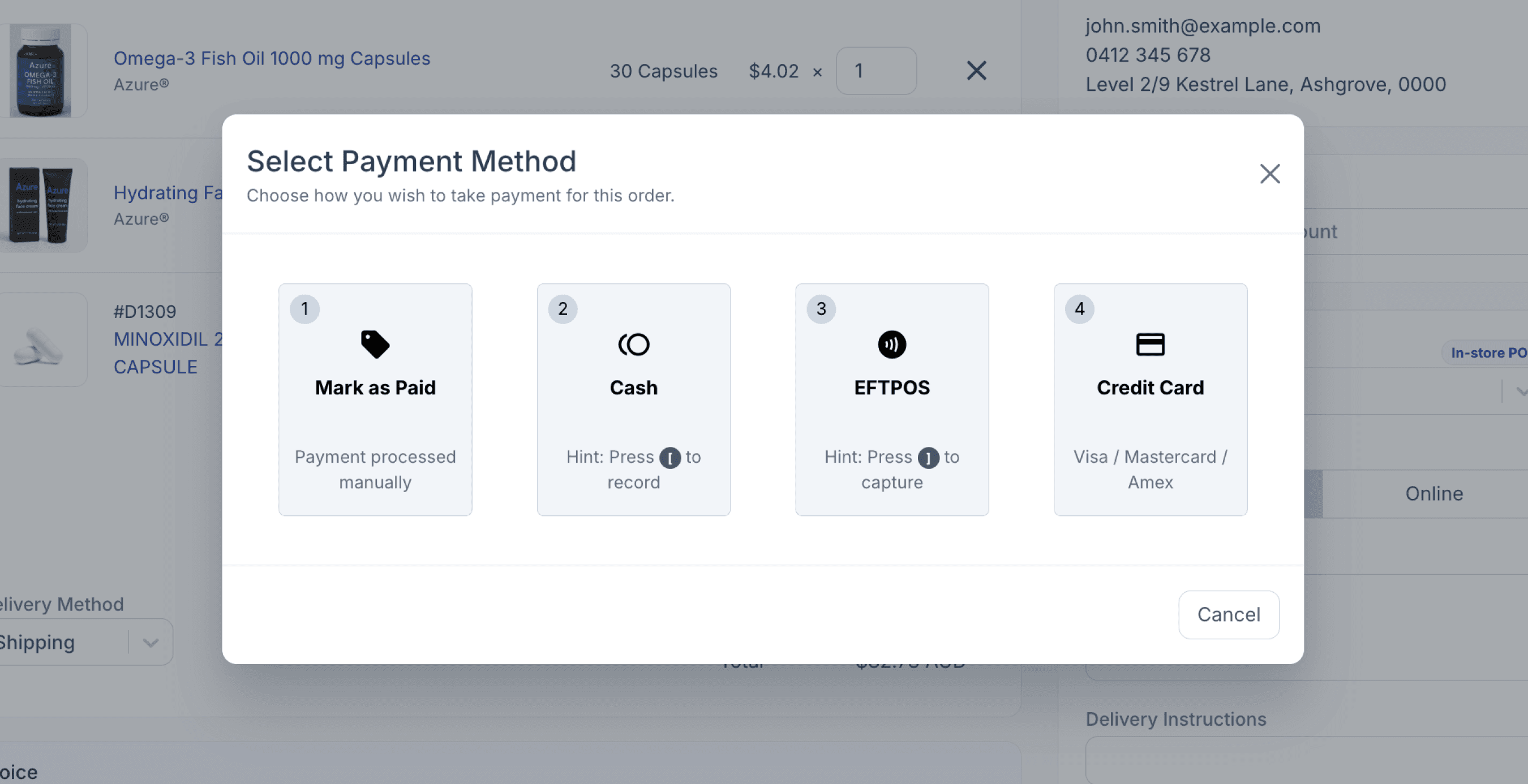 4 payment options