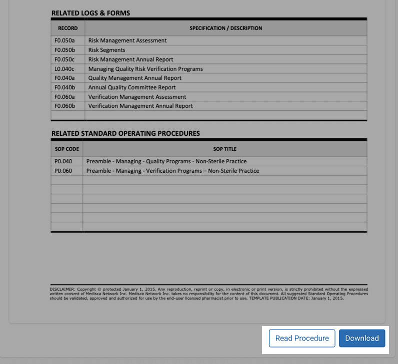 Read procedure and download isolated