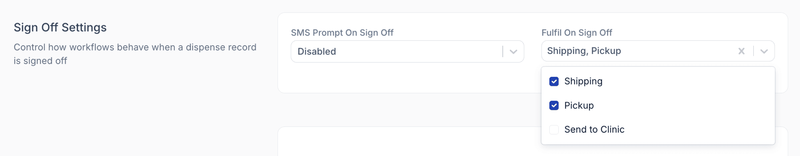 fulfil on signoff