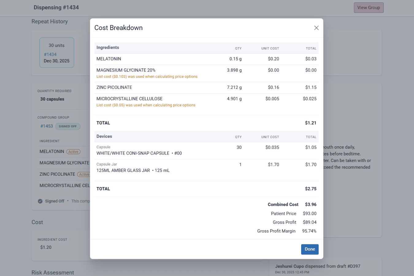 Smart cost pricing and control