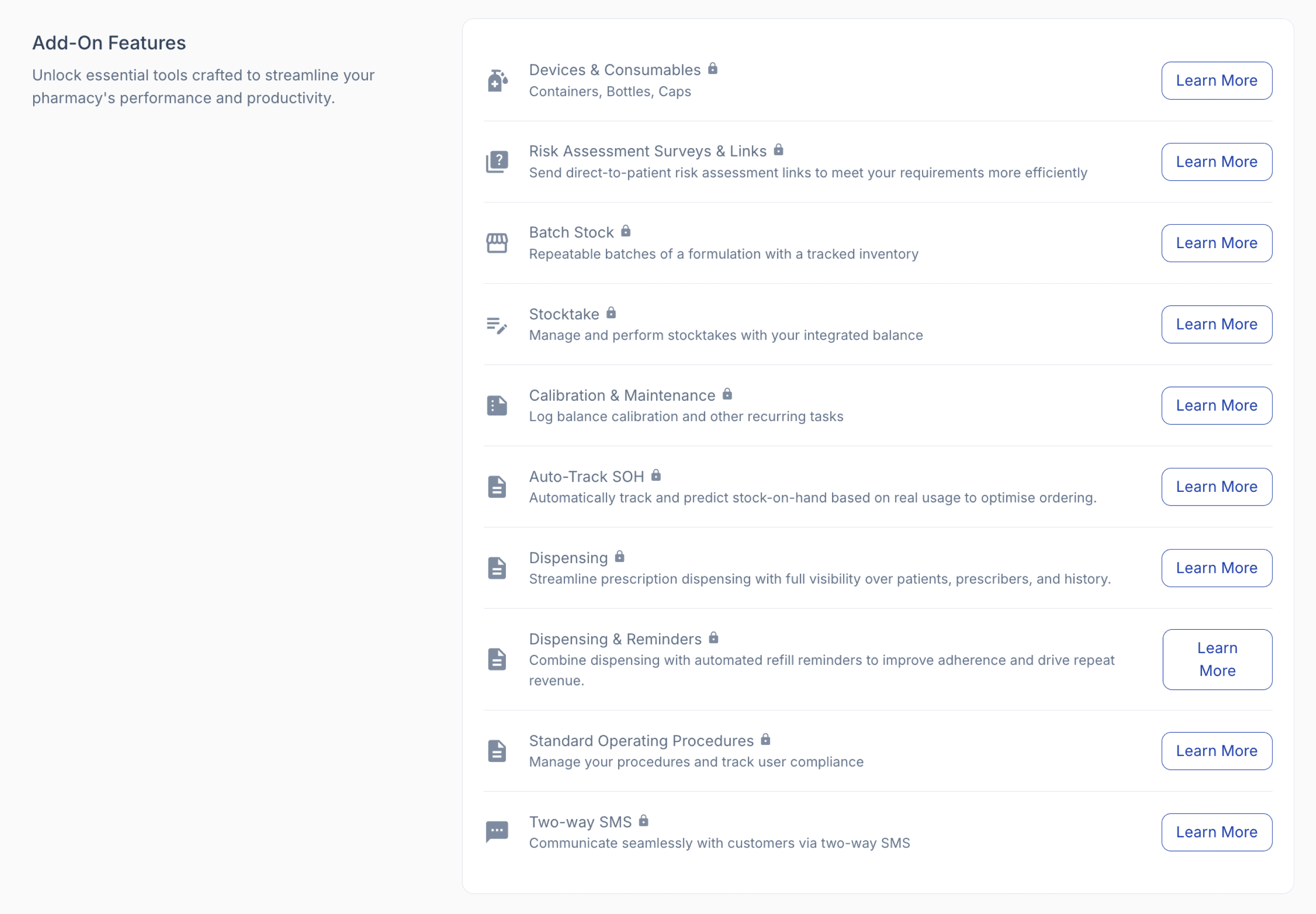 Self-upgrade: add-on features