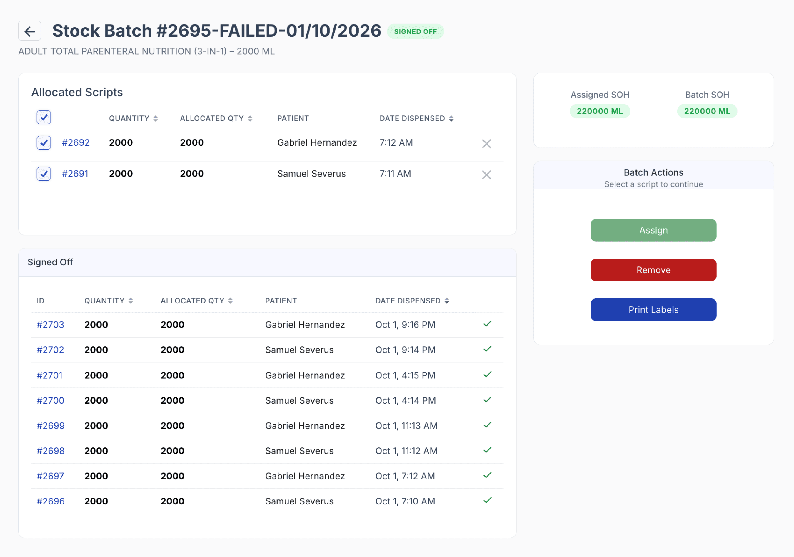 view allocations