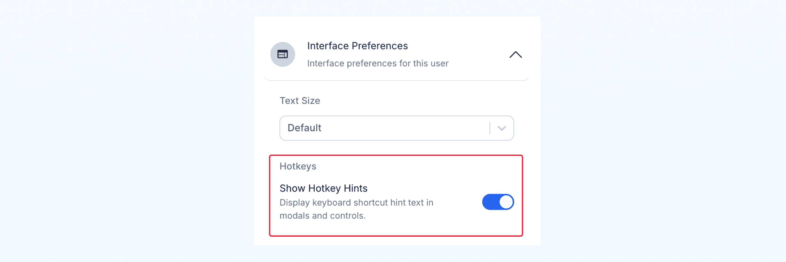 Hotkeys toggle