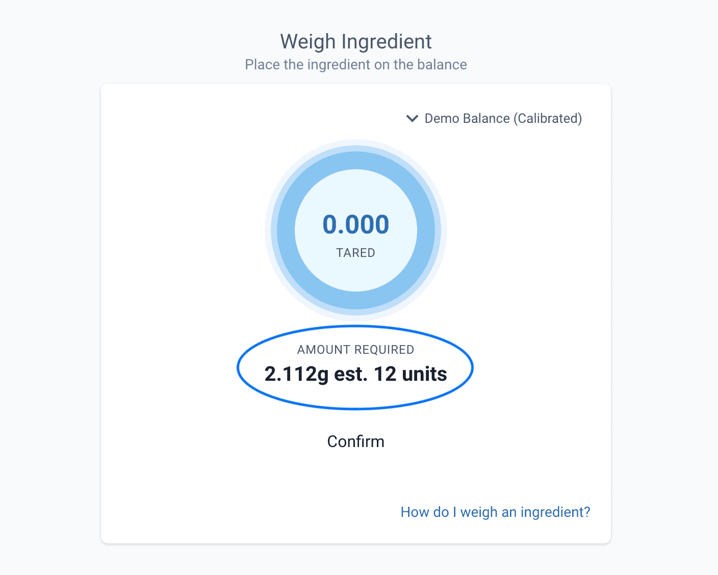 Weigh tare