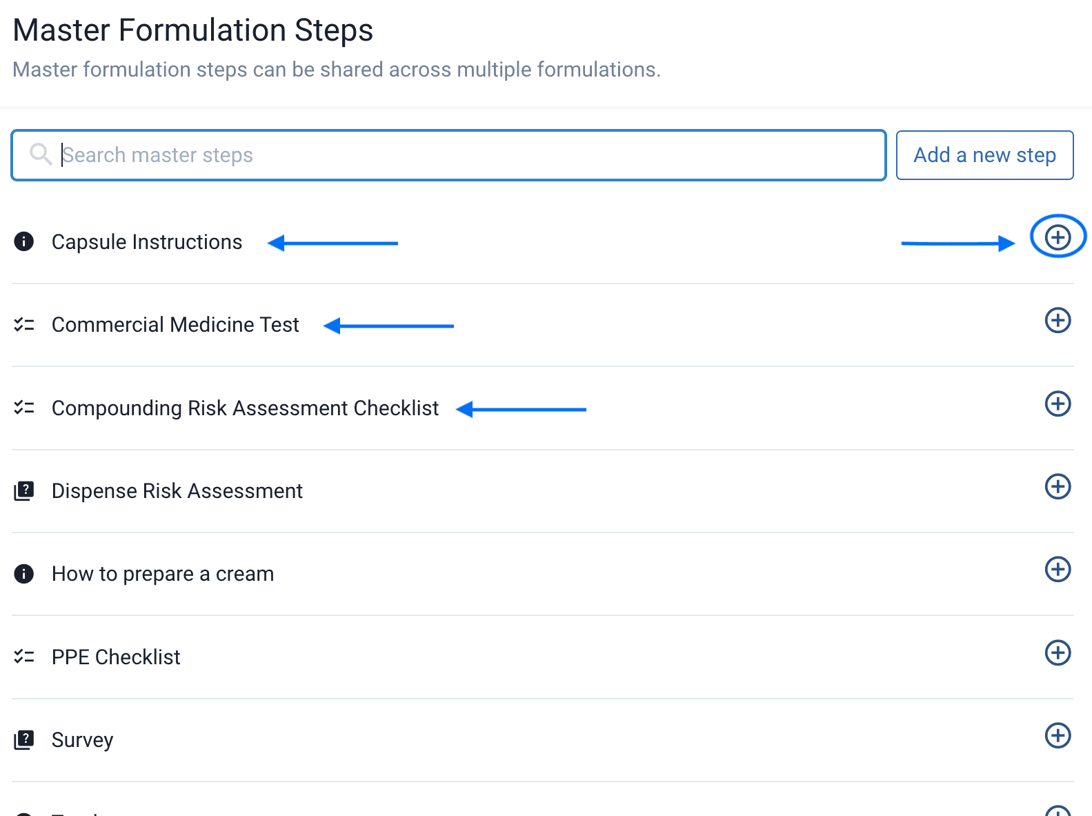 Master Formulation Steps