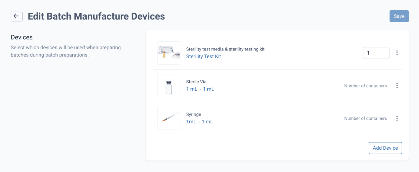 add devices on the batch level