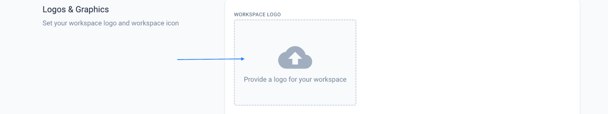 Logo & graphics section, pointed workspace logo