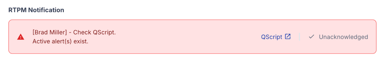 red rtpm check Qscript