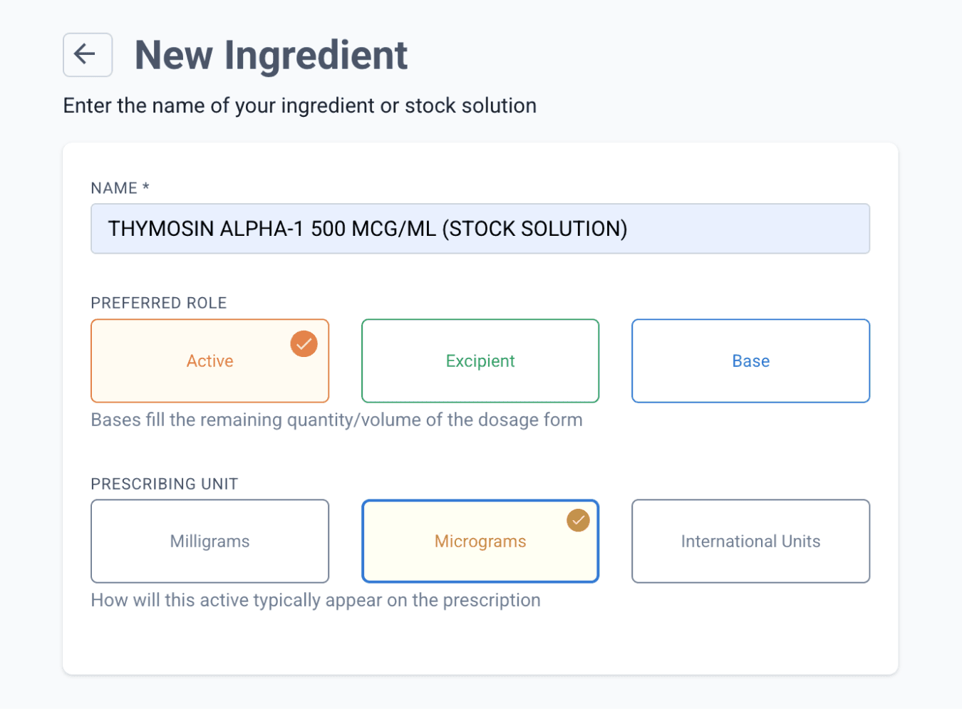 Add ingredient thymosin